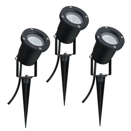 Paulmann 98897 - ZESTAW 3xLED GU10/3,5W IP65 Lampa zewnętrzna 230V