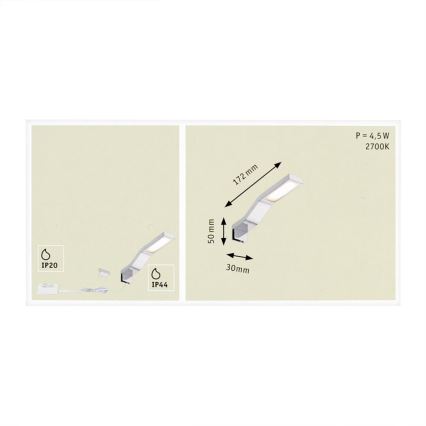 Paulmann 99100 - LED/3,2W Oświetlenie lustra GALERIA 230V