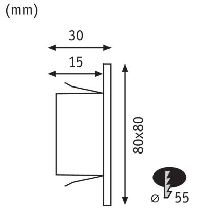 Paulmann 99495 - LED/1,2W Oświetlenie schodowe EDGE 230V