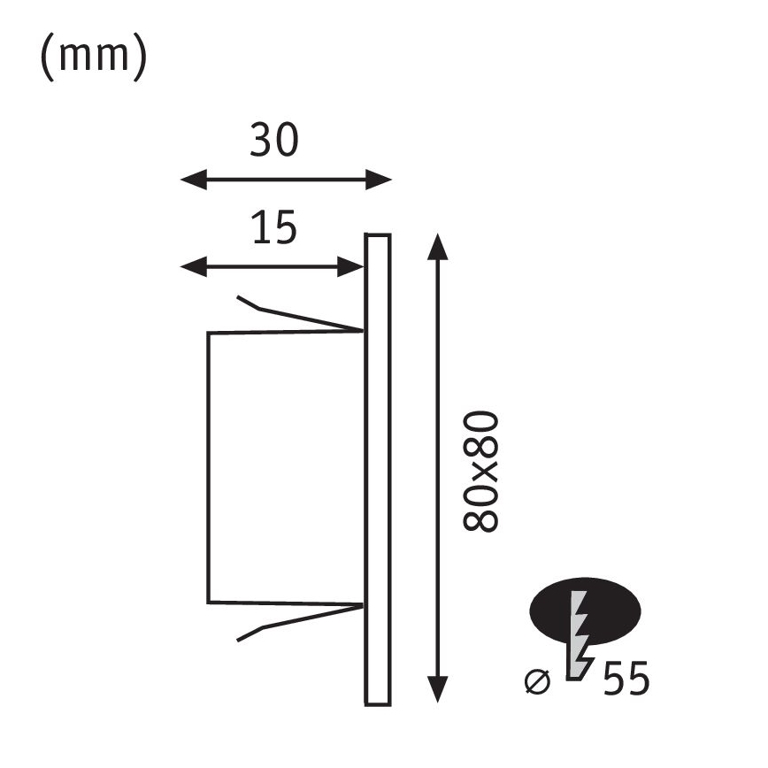 Paulmann 99495 - LED/1,2W Oświetlenie schodowe EDGE 230V