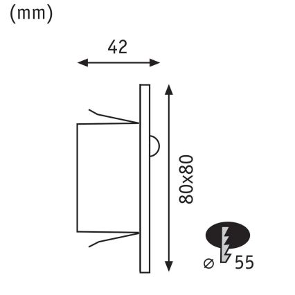 Paulmann  93134 - LED/1,2W Oświetlenie schodowe z czujnikiem EDGE 230V matowy chrom