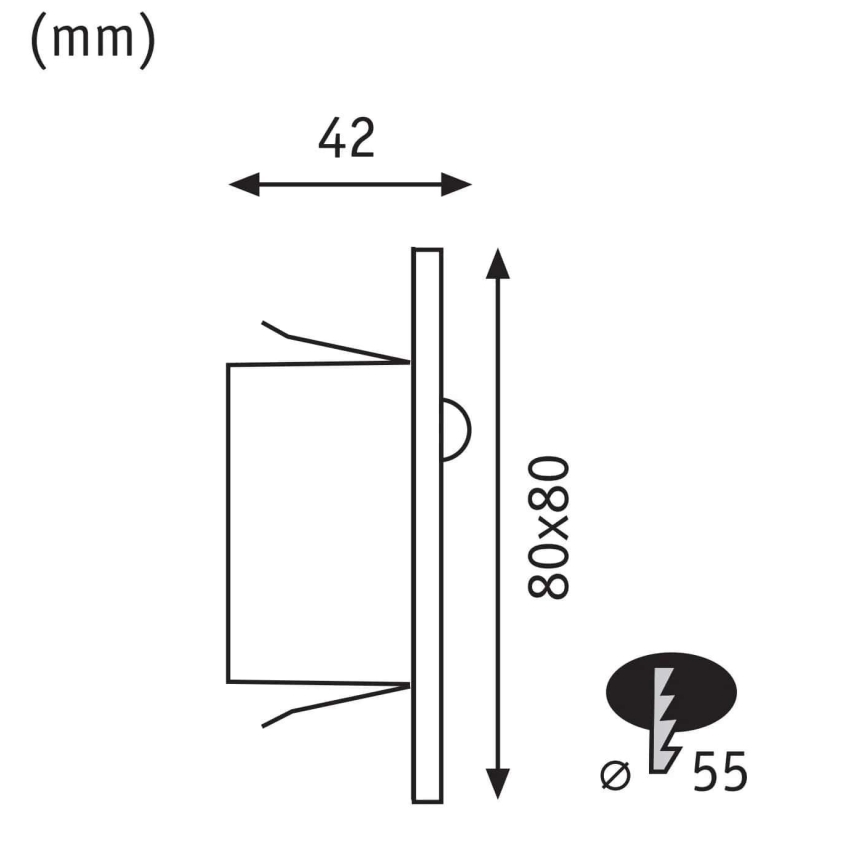 Paulmann  93134 - LED/1,2W Oświetlenie schodowe z czujnikiem EDGE 230V matowy chrom
