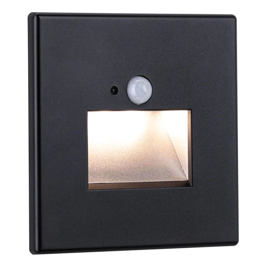Paulmann  93135 - LED/1,2W Oświetlenie schodowe z czujnikiem EDGE 230V czarne