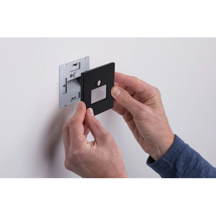 Paulmann  93135 - LED/1,2W Oświetlenie schodowe z czujnikiem EDGE 230V czarne