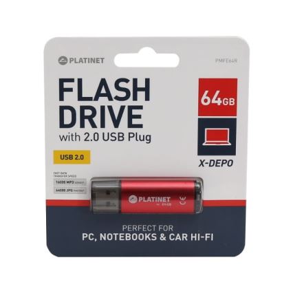 Pendrive USB 64GB czerwony