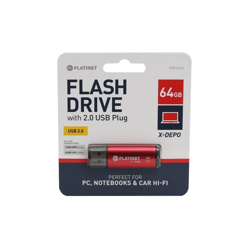 Pendrive USB 64GB czerwony