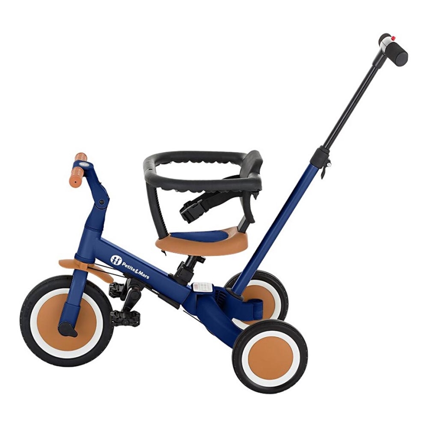PETITE&MARS - Dziecięcy rowerek trójkołowy 5w1 TURBO Enigmatic Blue
