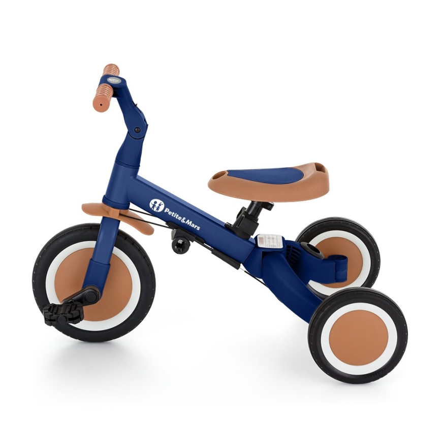 PETITE&MARS - Dziecięcy rowerek trójkołowy 5w1 TURBO Enigmatic Blue