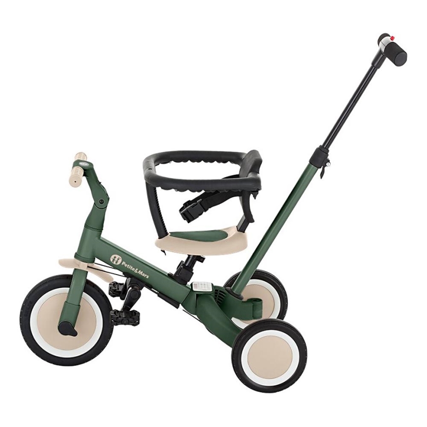 PETITE&MARS - Dziecięcy rowerek trójkołowy 5w1 TURBO Misty Green