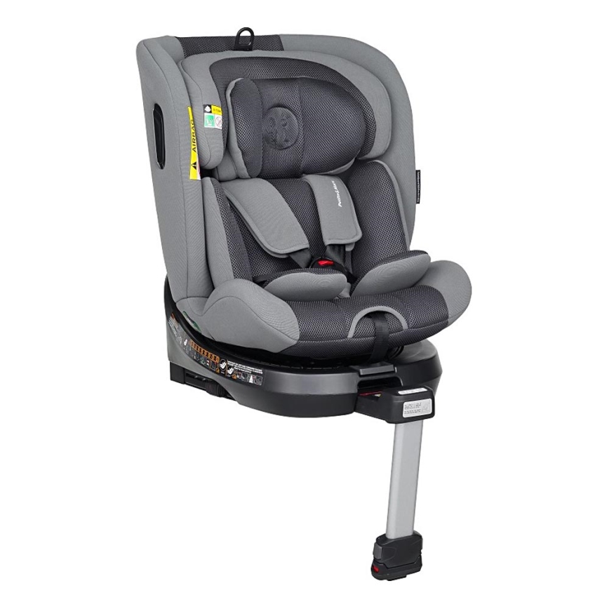 PETITE&MARS - Fotelik samochodowy TWISTGUARD PRO i-Size 40-150 cm (0-36 kg) szary