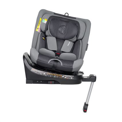 PETITE&MARS - Fotelik samochodowy TWISTGUARD PRO i-Size 40-150 cm (0-36 kg) szary