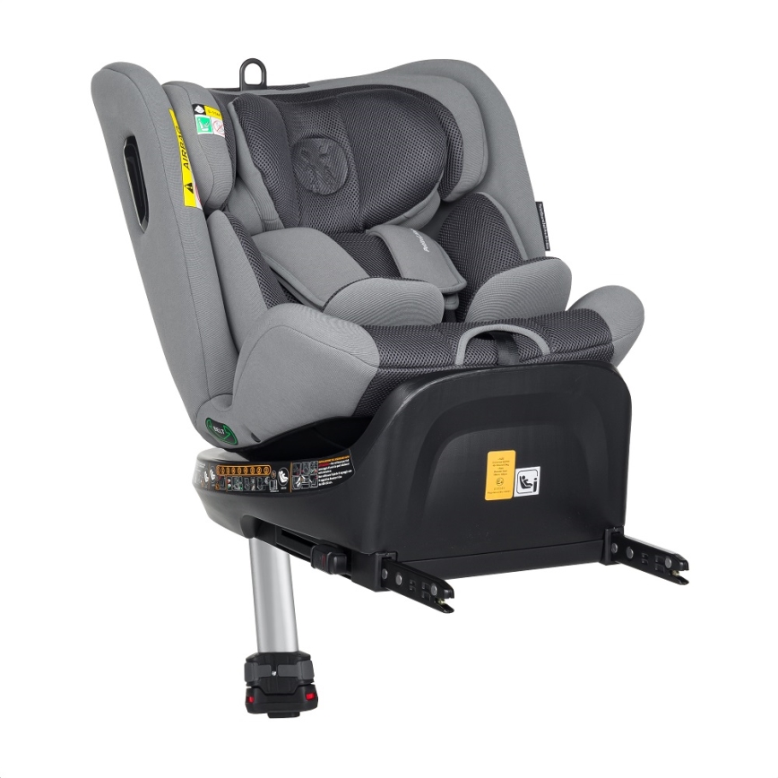 PETITE&MARS - Fotelik samochodowy TWISTGUARD PRO i-Size 40-150 cm (0-36 kg) szary