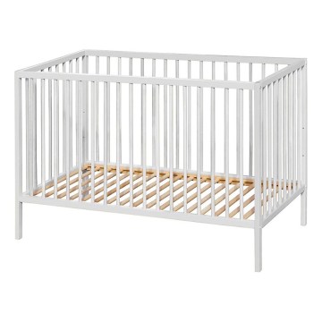 PETITE&MARS - Łóżeczko dziecięce NELA BEECH 120x60 cm białe/buk