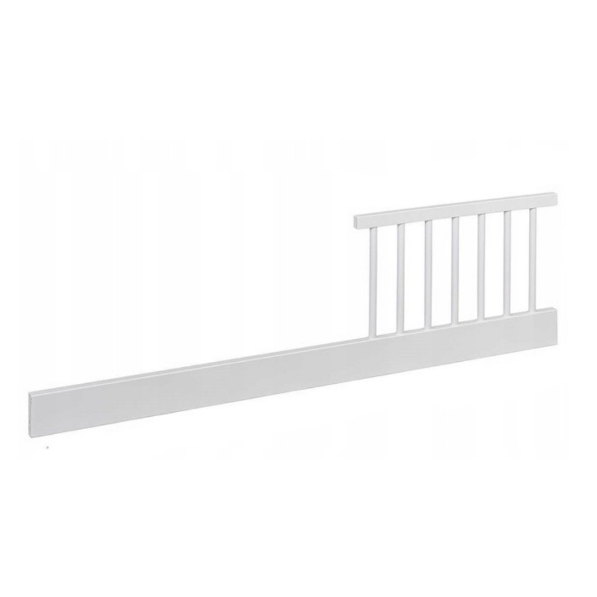 PETITE&MARS - Łóżeczko dziecięce z barierką NELA BEECH 120x60 cm białe/buk