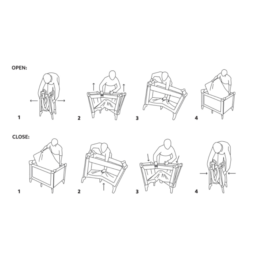 PETITE&MARS - Łóżeczko turystyczne KOOT Tiger Super Hero