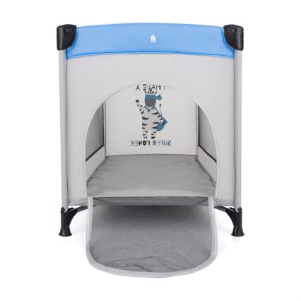 PETITE&MARS - Łóżeczko turystyczne KOOT Zebra Super Power