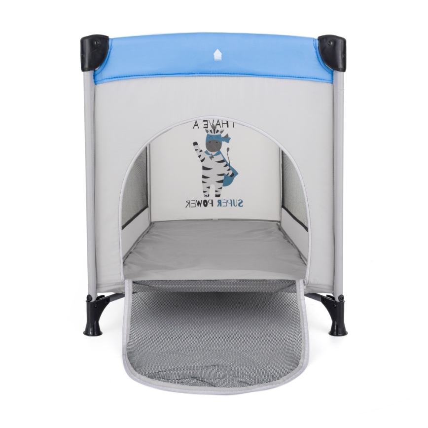 PETITE&MARS - Łóżeczko turystyczne KOOT Zebra Super Power