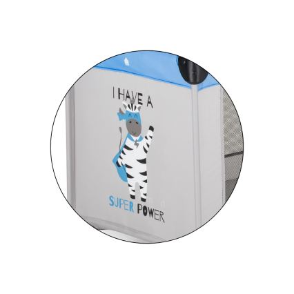 PETITE&MARS - Łóżeczko turystyczne KOOT Zebra Super Power