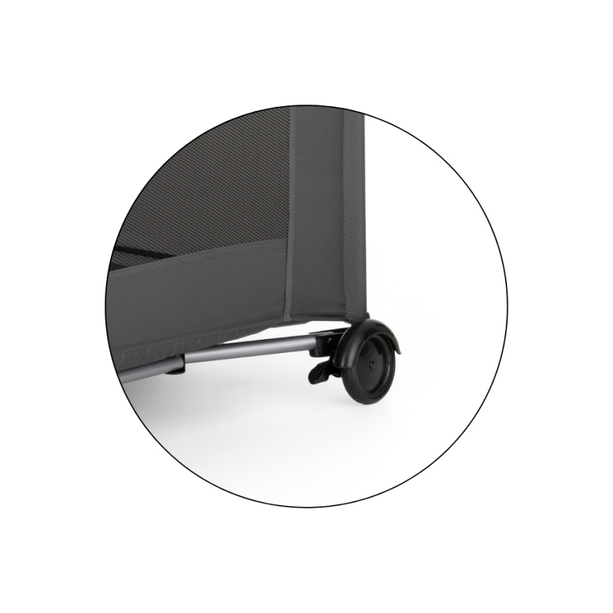 PETITE&MARS - Łóżeczko turystyczne NYJA Urban Jungle Antracyt