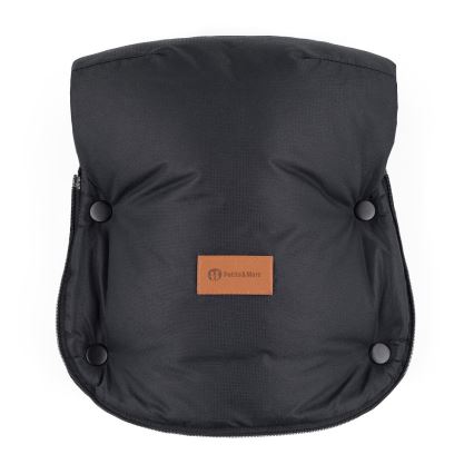 PETITE&MARS - Mufka na rączki wózka FURRY Forever Black