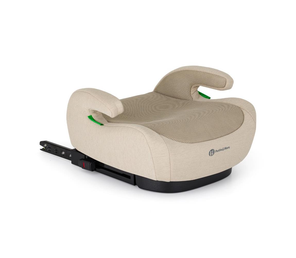 PETITE&MARS-Podkładka samochodowa OPTIMUS PRO i-Size Air 125-150 cm (22-36 kg) beżowa