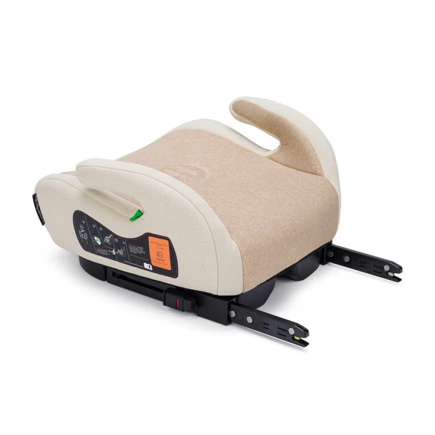 PETITE&MARS - Poduszka na siedzenie samochodowe OPTIMUS PRO i-Size 125-150 cm (22-36 kg) beżowy