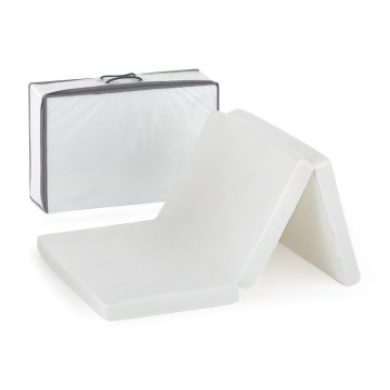 PETITE&MARS - Składany materac podróżny FOLDIE 120x60 cm biały