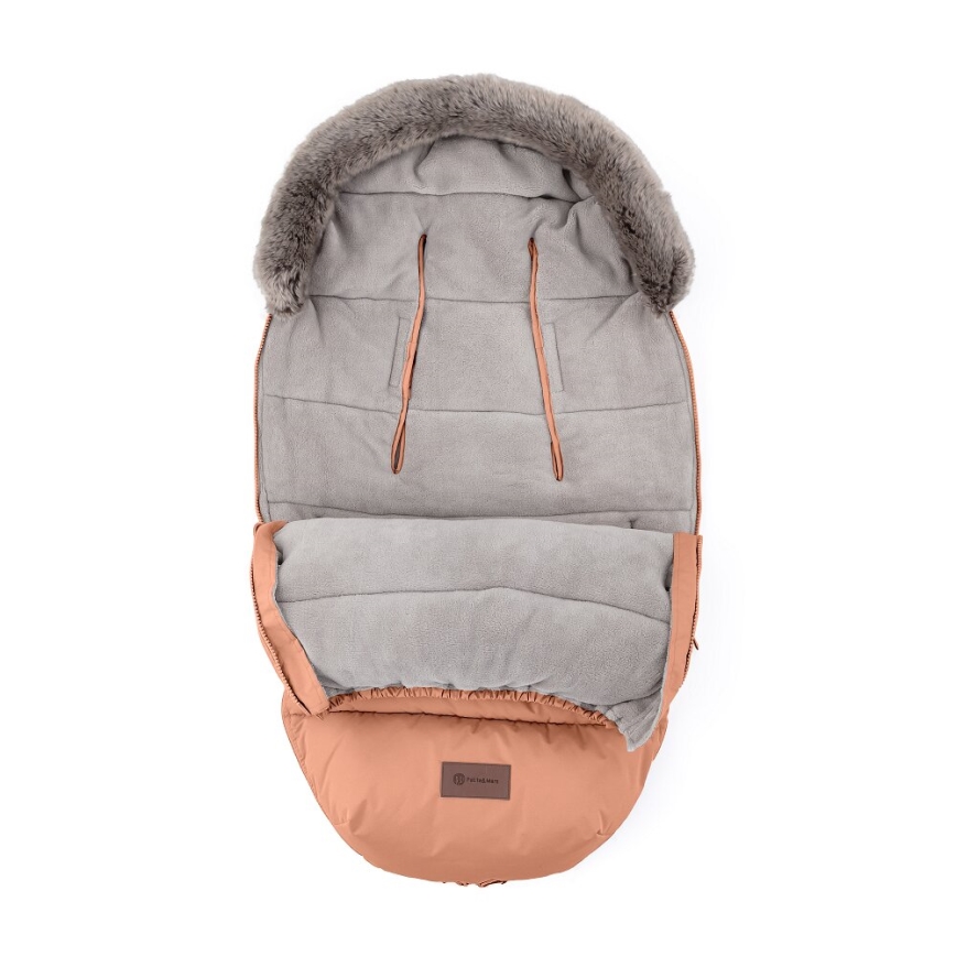 PETITE&MARS - Śpiwór dziecięcy 4 w 1 COMFY Pastel Peach pomarańczowy