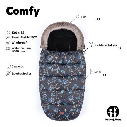 PETITE&MARS - Śpiwór dziecięcy 4 w 1 COMFY Pastel Peach pomarańczowy