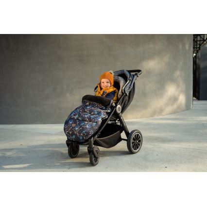 PETITE&MARS - Śpiwór dziecięcy 4 w 1 COMFY Stylish Beauty szary/niebieski