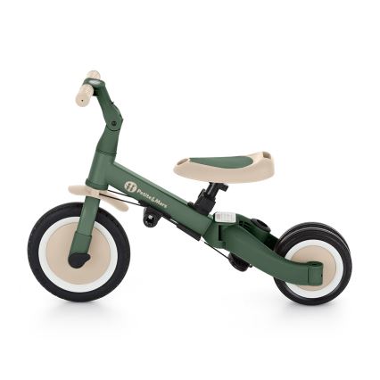 PETITE&MARS - Trójkołowy rowerek 5 w 1 TURBO PLUS Misty Green