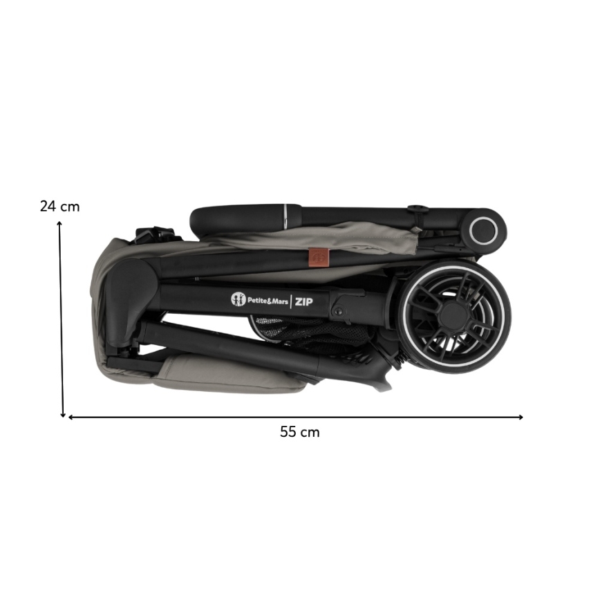 PETITE&MARS - Wózek spacerowy ZIP Velvet Grey