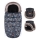 PETITE&MARS - ZESTAW Śpiwór dziecięcy 4 w 1 COMFY Stylish Beauty + mufki na ręce na wózek FURRY Forever Black
