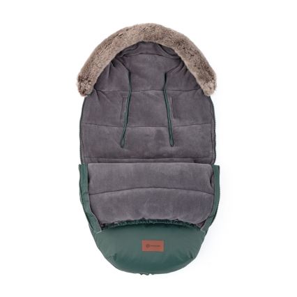 PETITE&MARS - ZESTAW Śpiworek dziecięcy 4w1 COMFY + mufki do wózka FURRY Khaki