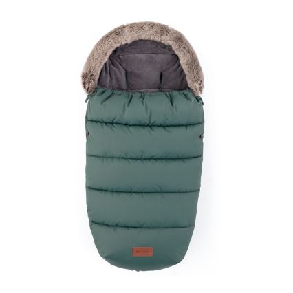 PETITE&MARS - ZESTAW Śpiworek dziecięcy 4w1 COMFY + mufki do wózka FURRY Khaki