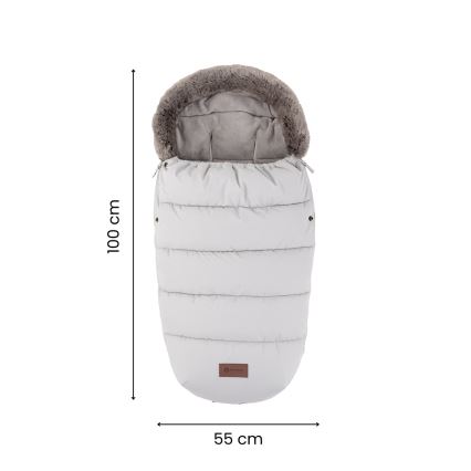 PETITE&MARS - ZESTAW Śpiworek dziecięcy 4w1 COMFY + mufki do wózka FURRY Khaki