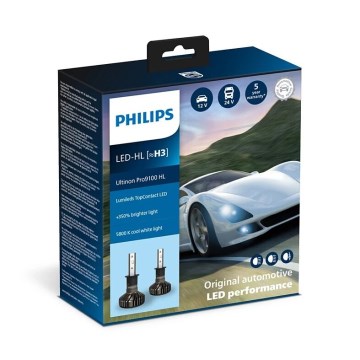 Philips 11336U91X2 - ZESTAW 2x LED Żarówka samochodowa Ultinon Pro9100 H3 PK22s/13,2W/12/24V 5800K
