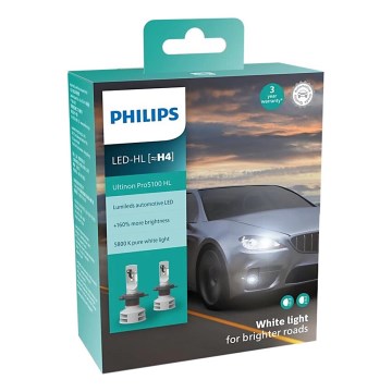 Philips 11342U51X2 - ZESTAW 2x LED Żarówka samochodowa Ultinon Pro5100 H4 P43t-38/12W/12/24V 5800K