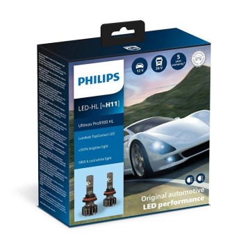 Philips 11362U91X2 - ZESTAW 2x LED Żarówka samochodowa Ultinon 9100 H11 PGJ19-2/13,2W/12/24V 5800K