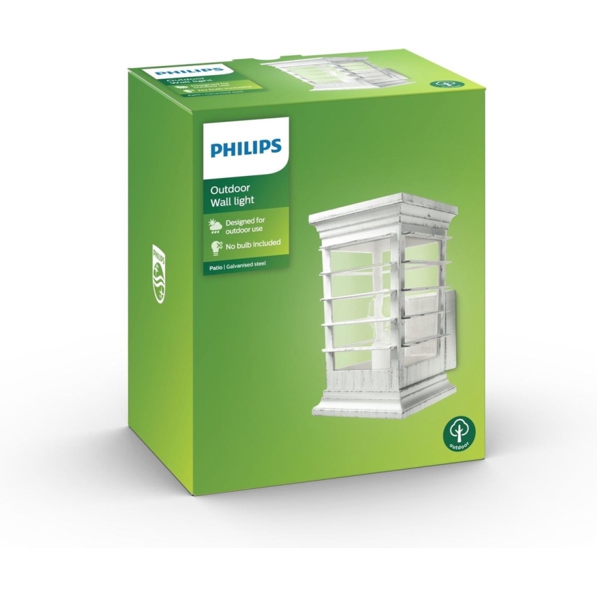 Philips 15280/18/PN - Kinkiet zewnętrzny PATIO 1xE27/60W/230V IP44