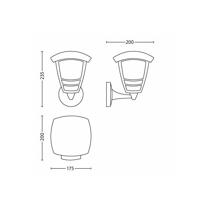Philips - Kinkiet zewnętrzny 1xE27/60W/230V