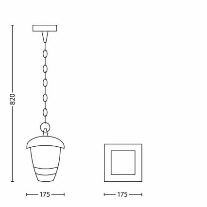 Philips - Lampa wisząca 1xE27/60W/230V