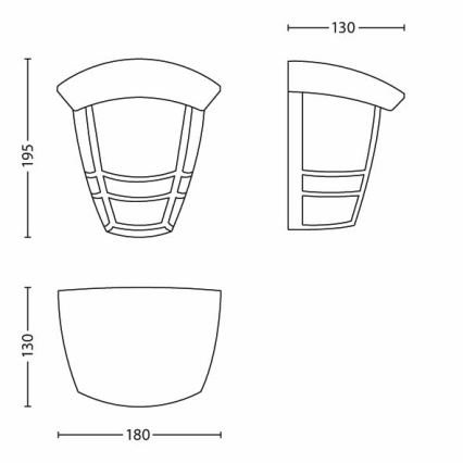 Philips - Kinkiet zewnętrzny 1xE27/60W/230V