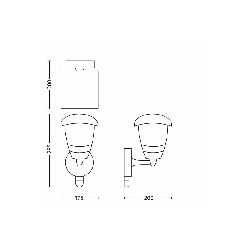Philips - Kinkiet zewnętrzny z czujnikiem ruchu 1xE27/60W/230V