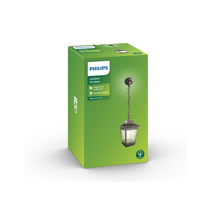 Philips 15406/86/PN - Żyrandol zewnętrzny HEDGE 1xE27/60W/230V IP44