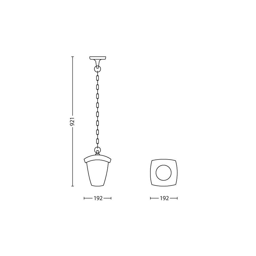 Philips 15466/54/16 - Żyrandol zewnętrzny MYGARDEN STREAM 1xE27/60W/230V