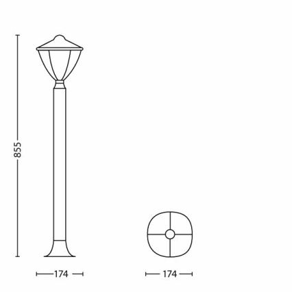 Philips - LED słupek zewnętrzny 1xLED/4,5W/230V