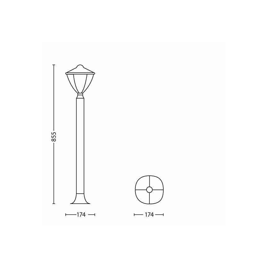 Philips - LED słupek zewnętrzny 1xLED/4,5W/230V