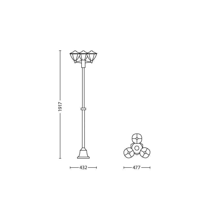 Philips 15475/31/16 - LED lampa zewnętrzna ROBIN 3xLED/4,5W/230V