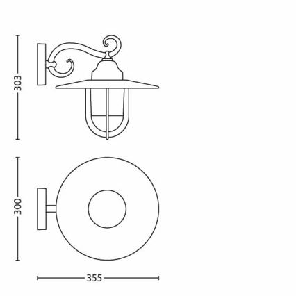 Philips 16270/86/16 – Kinkiet zewnętrzny MY GARDEN PASTURE 1xE27/53W/230V